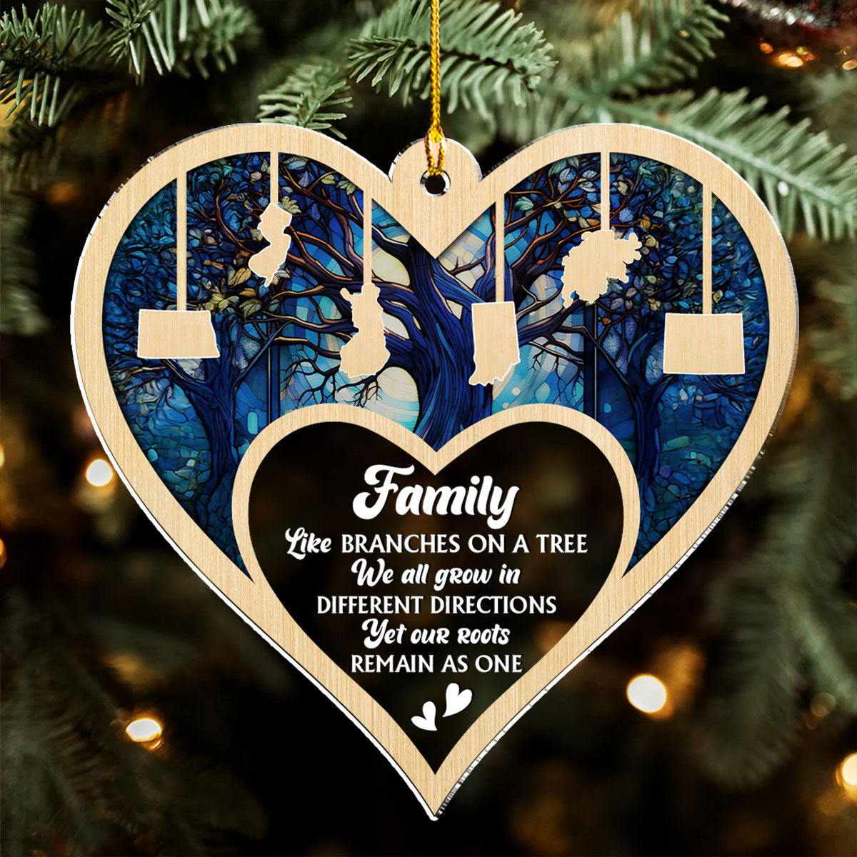 Family Like Branches On A Tree - Personalized Custom Acrylic Ornament