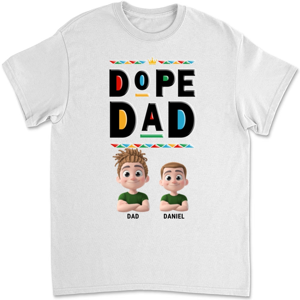 Cool Black Dad - Personalized Custom Shirt
