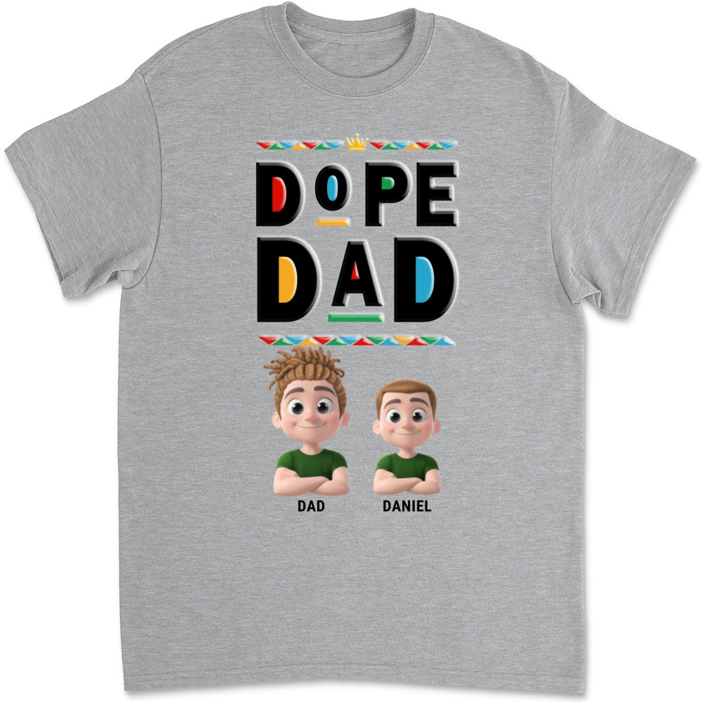 Cool Black Dad - Personalized Custom Shirt