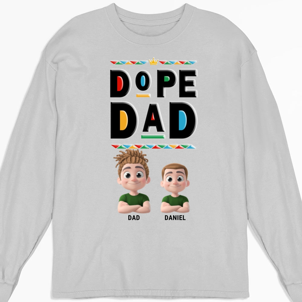 Cool Black Dad - Personalized Custom Shirt