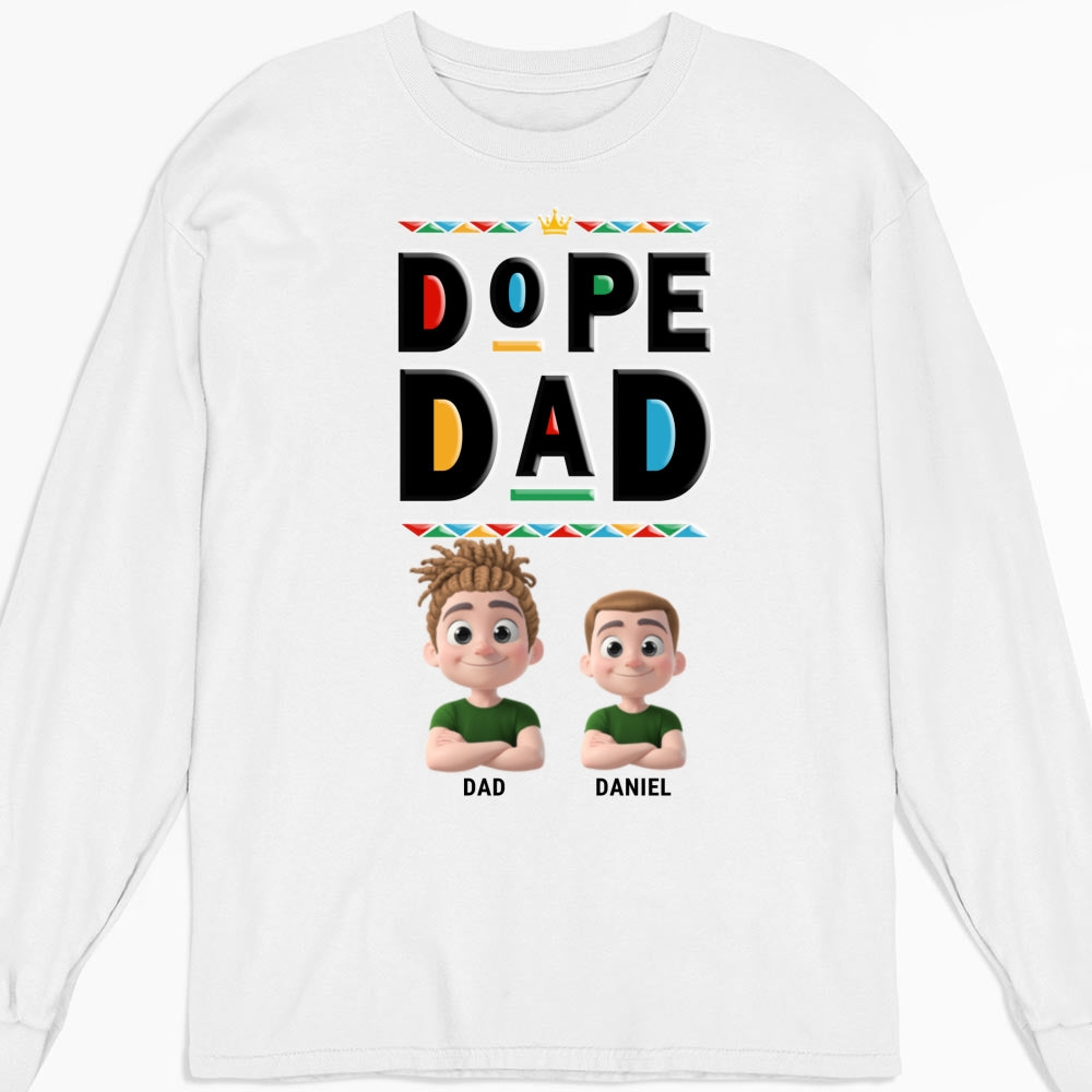 Cool Black Dad - Personalized Custom Shirt