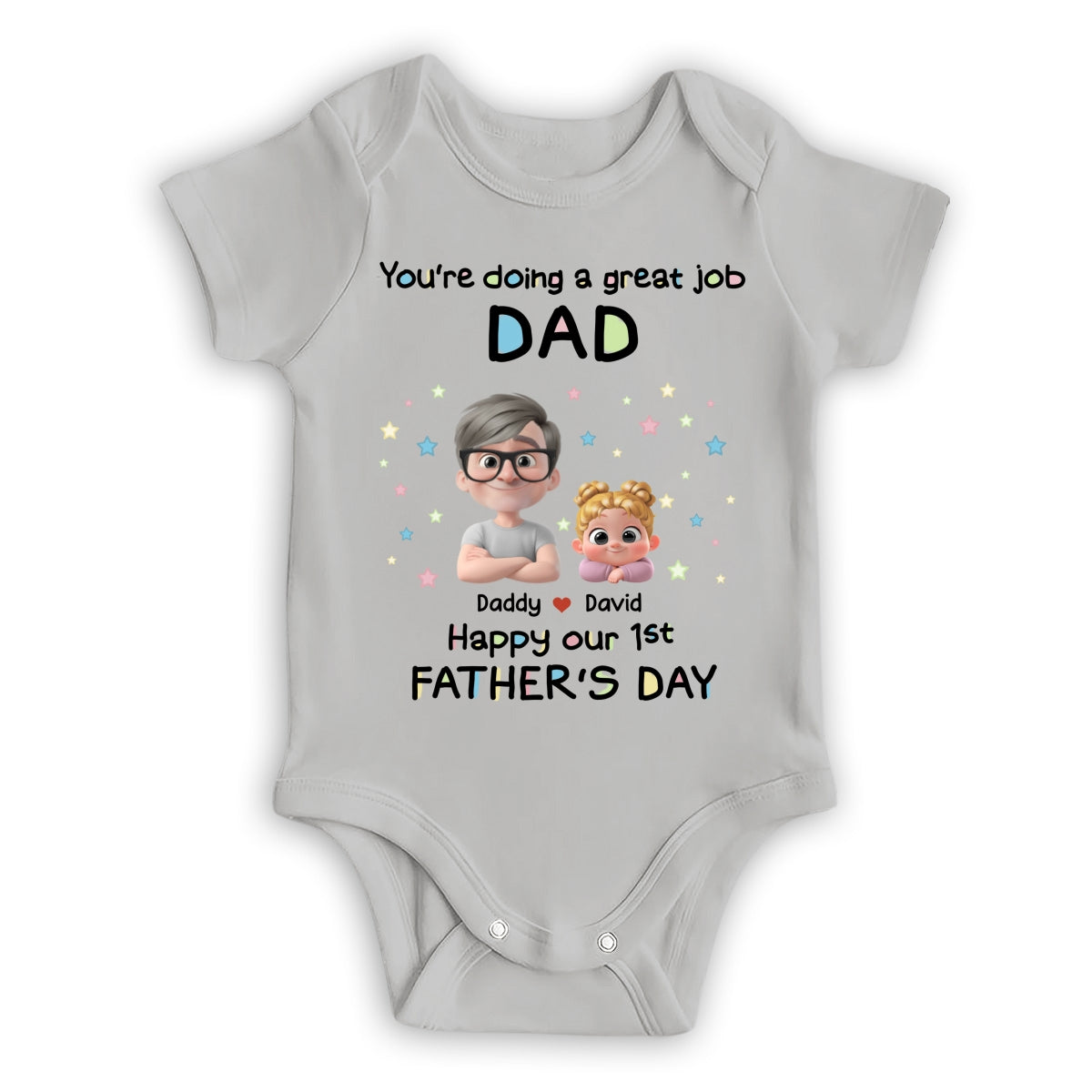 Daddy And Baby - Personalized Custom Baby Onesie