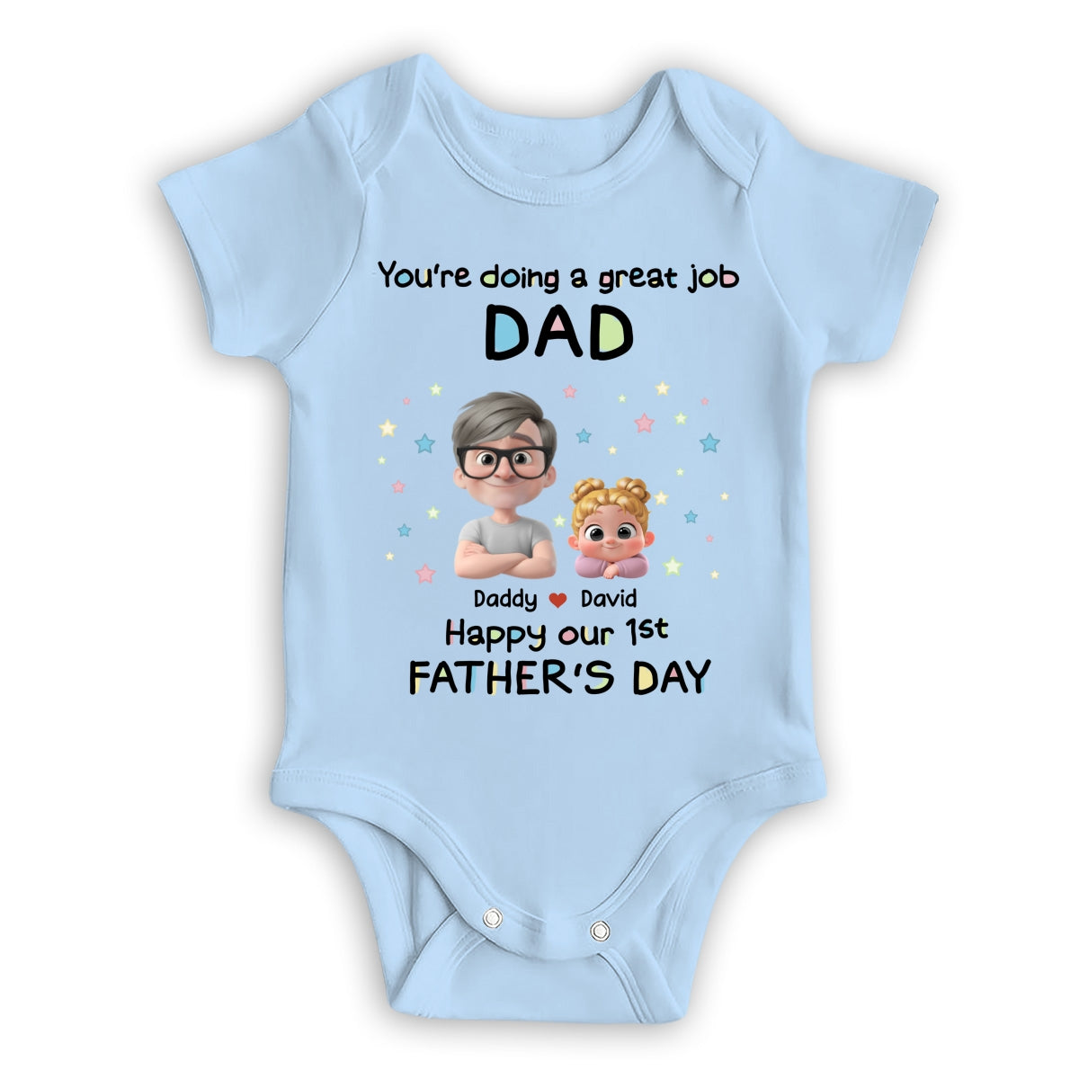 Daddy And Baby - Personalized Custom Baby Onesie