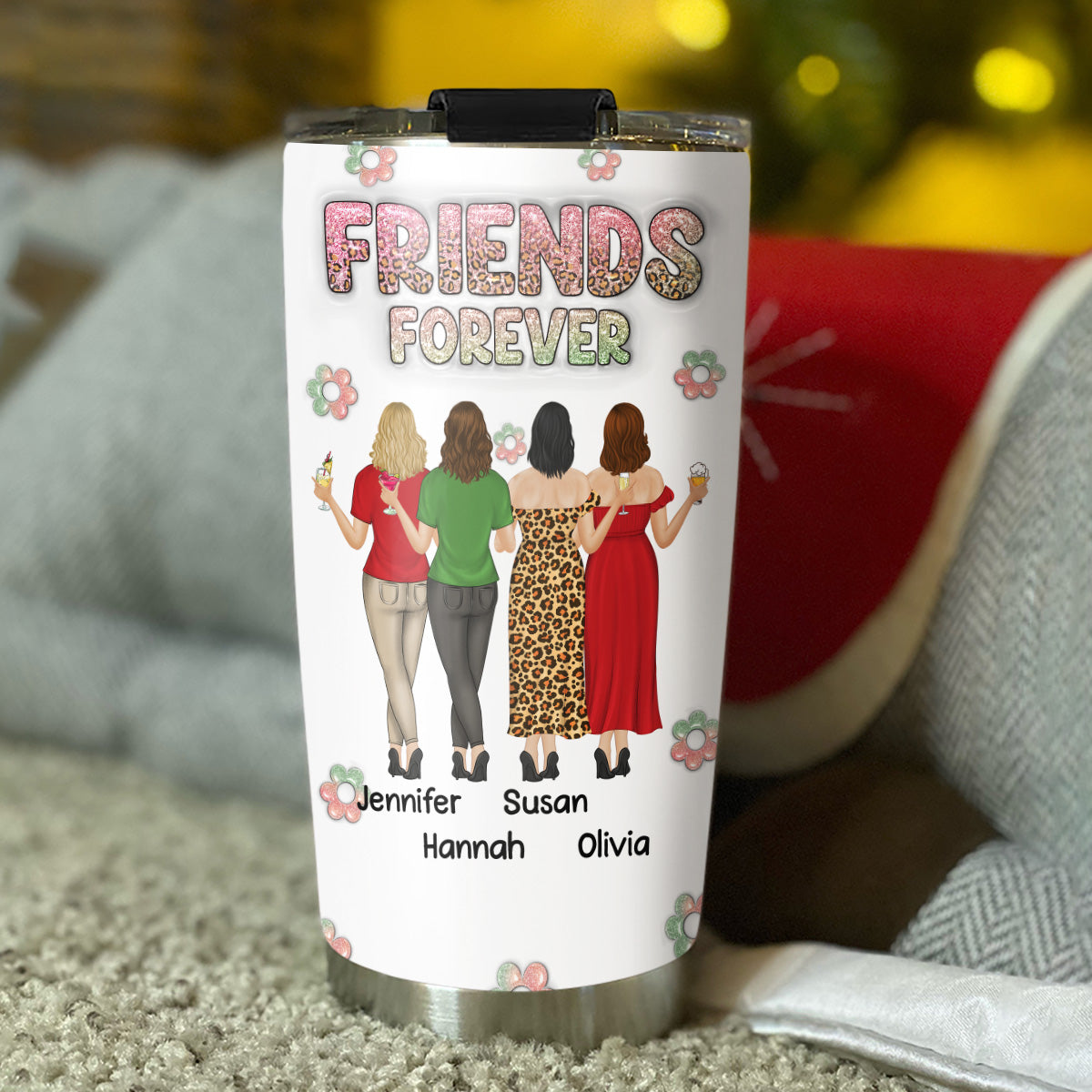Always My Cute Bestfriend - Personalized Custom 3D Inflated Effect Tumbler
