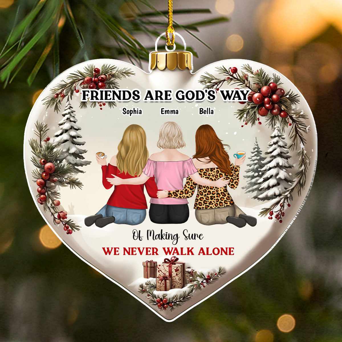 We Never Walk Alone - Personalized Custom Acrylic Ornament