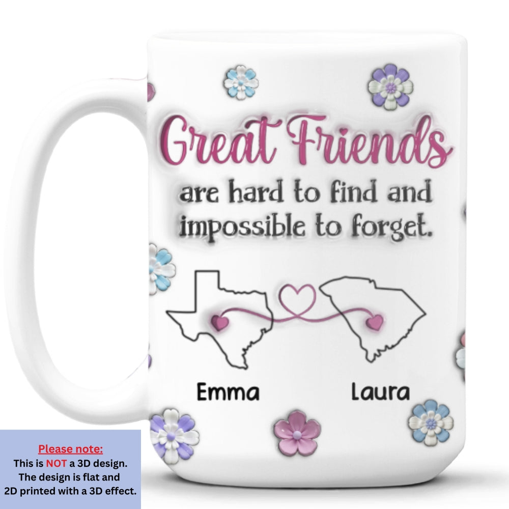 Great Friend - Personalized Custom 3D Inflated Effect Mug