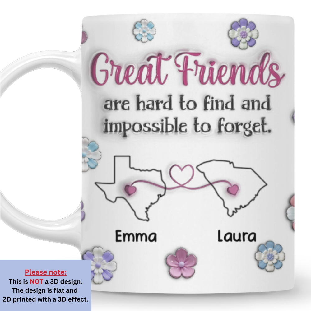 Great Friend - Personalized Custom 3D Inflated Effect Mug