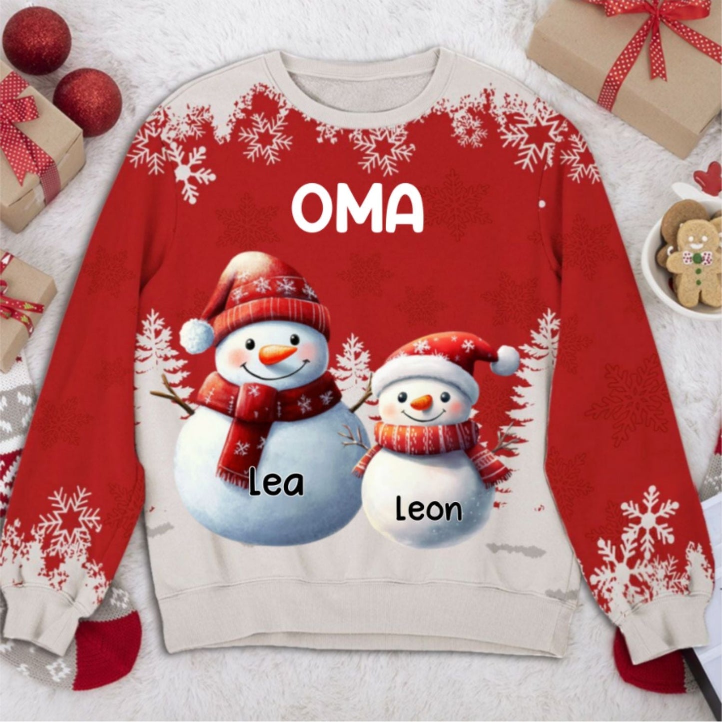 Meine Lieblingsmenschen Nennen Mich Großmutter - Personalisierbares Sweatshirt mit Rundumdruck