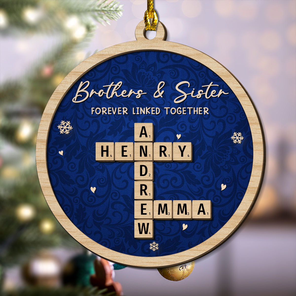 Same Roots But Different Beautiful Branches - Personalized Custom 2-Layered Wood Ornament