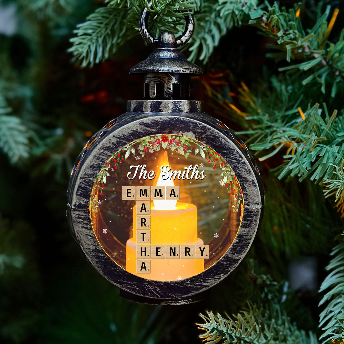 Home Is Where - Personalized Custom Christmas Lantern