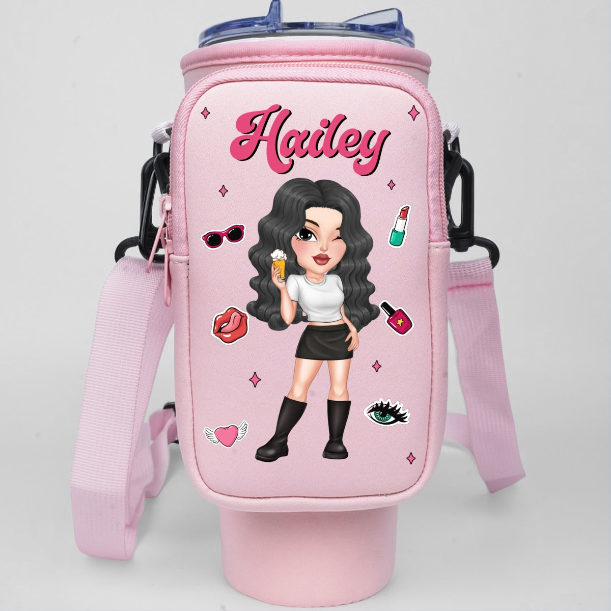 Y2K Girl - Personalized Custom 40oz Water Bottle Carrier Bag