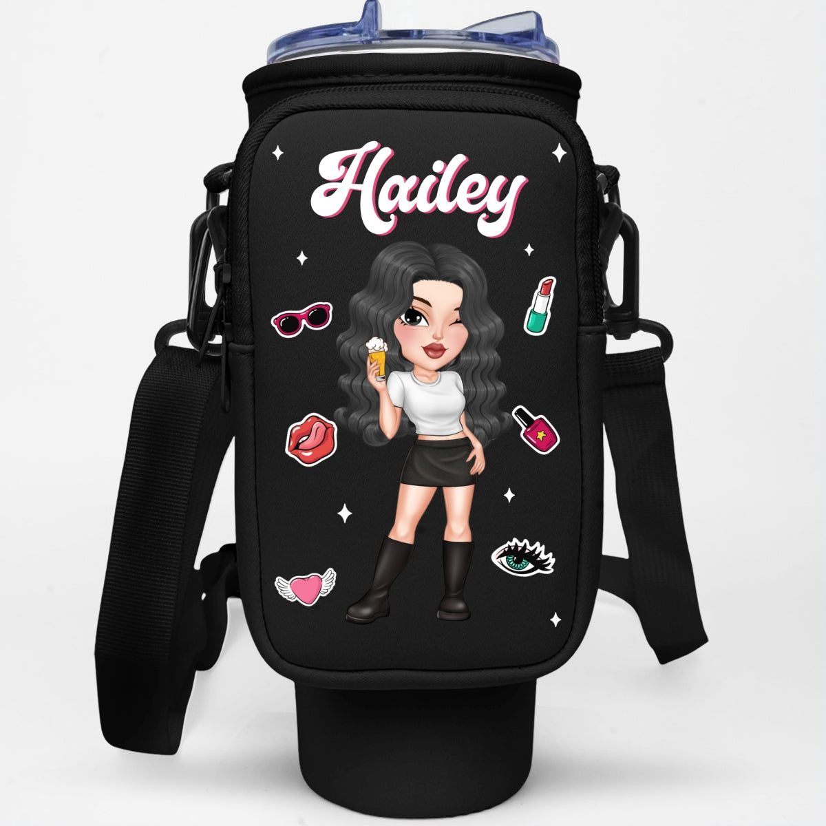 Y2K Girl - Personalized Custom 40oz Water Bottle Carrier Bag