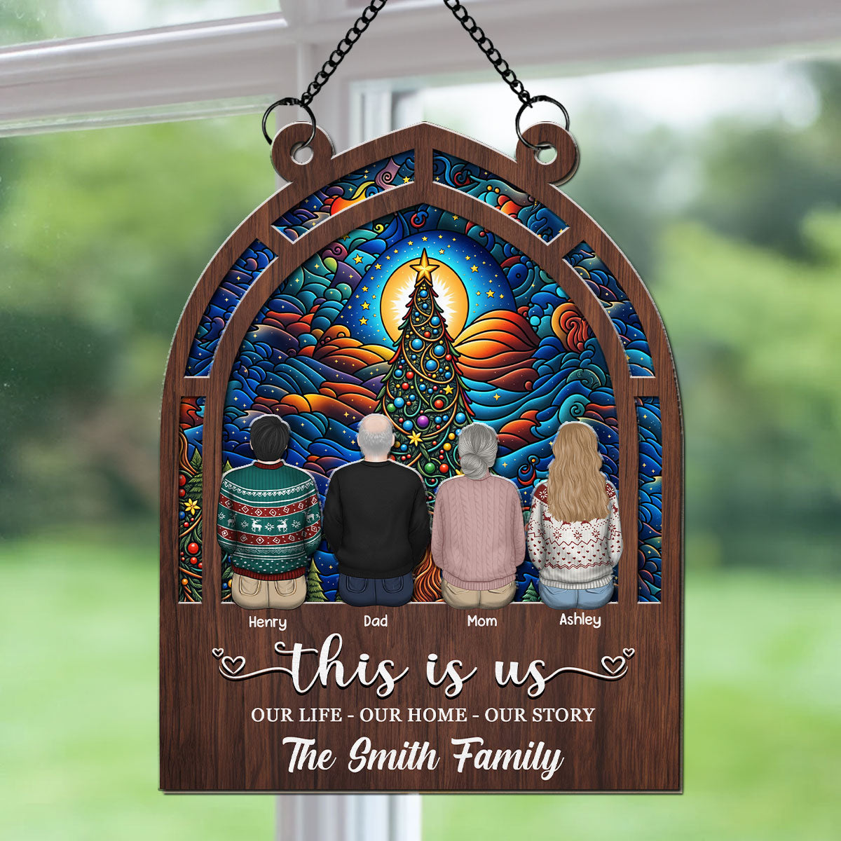 Our Bond Is Unbreakable - Personalized Custom Suncatcher