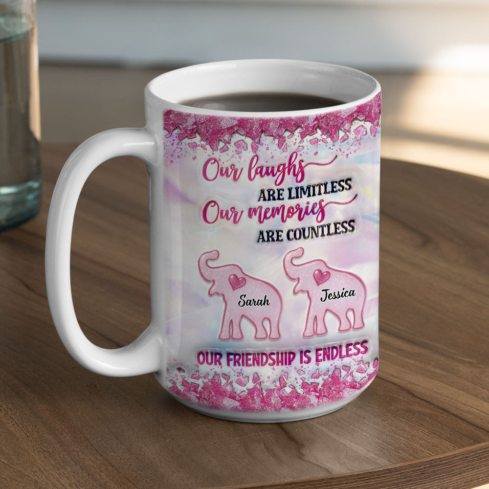 Together As Us - Personalized Custom 3D Inflated Effect Coffee Mug