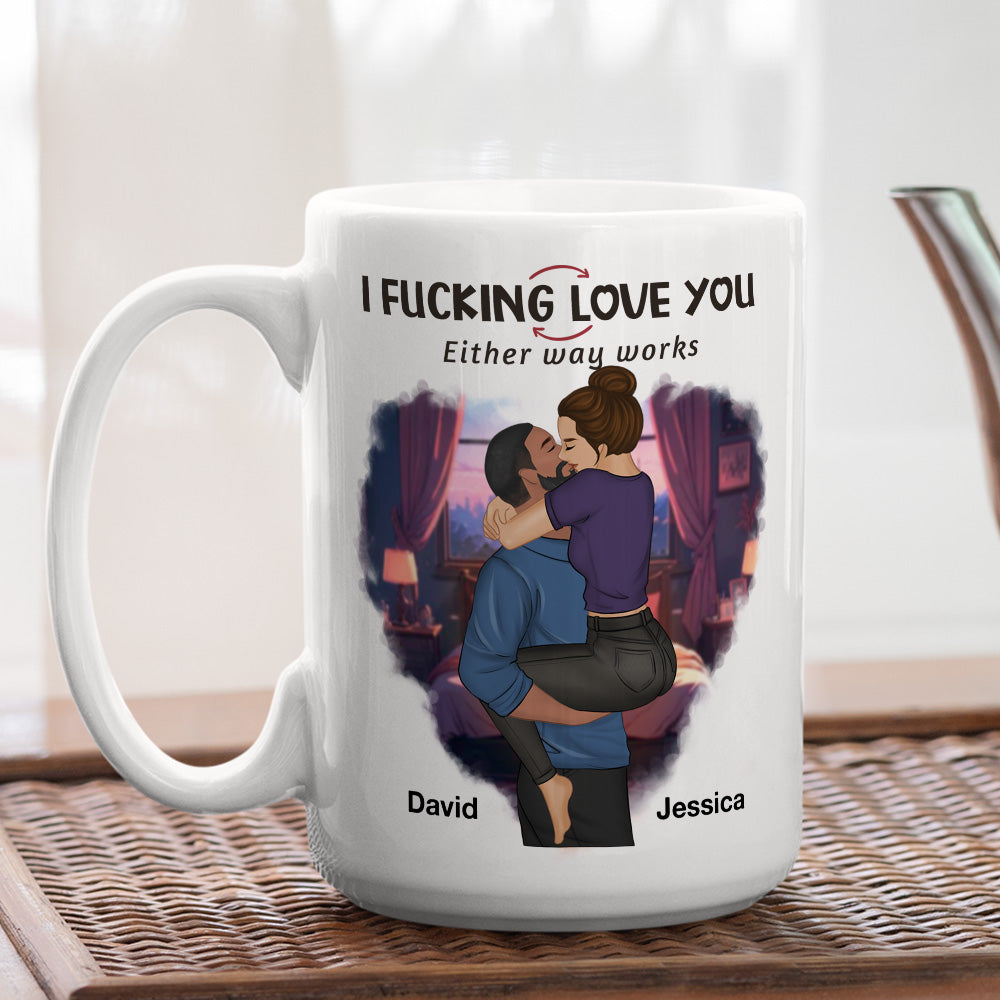 Love You In 2 Ways - Personalized Custom Coffee Mug