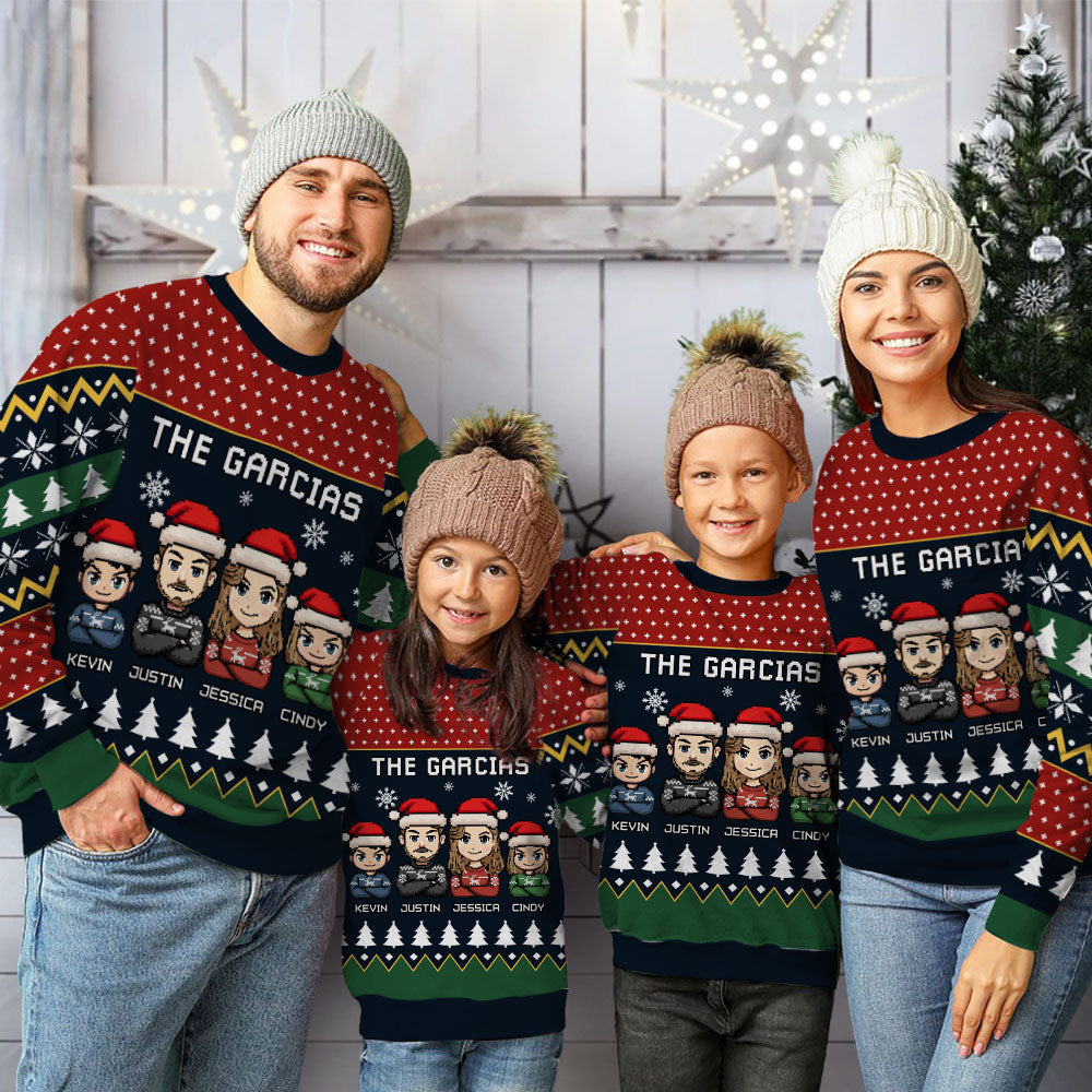 We Are Family Happy Holiday - Personalized Custom All-Over-Print Sweatshirt