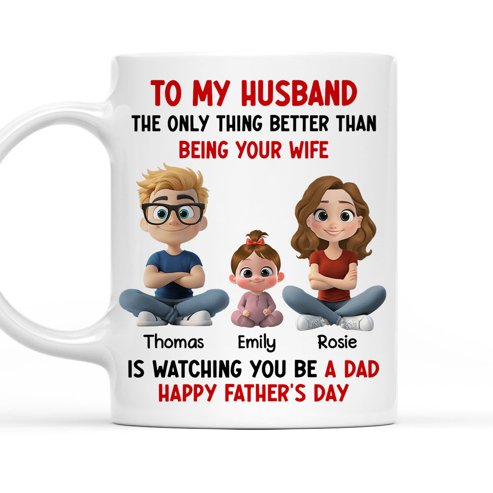 Watching You My Husband - Personalized Custom Coffee Mug