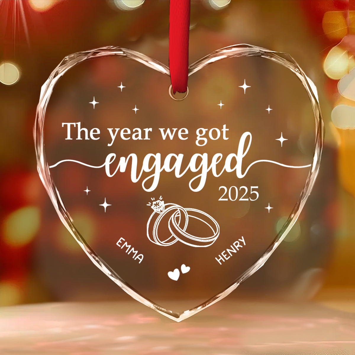 The Year We Got It - Personalized Custom Glass Ornament