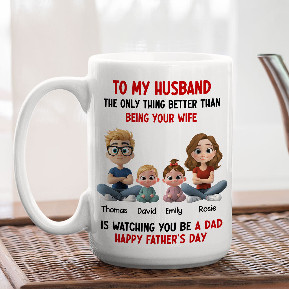 Watching You My Husband - Personalized Custom Coffee Mug