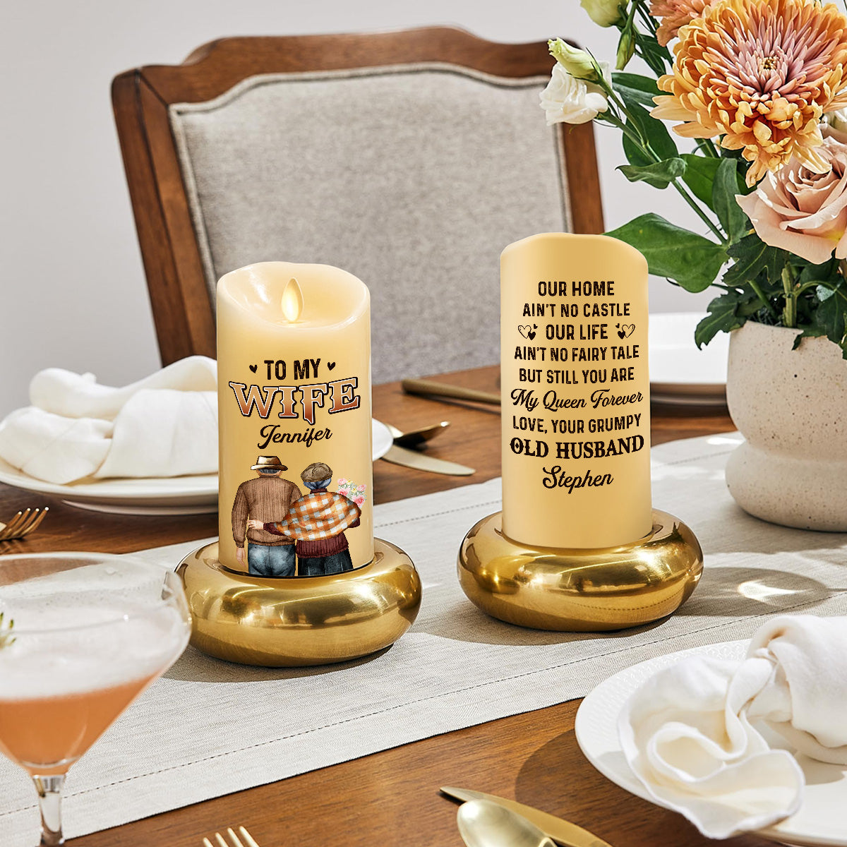 You Are My Queen Forever - Personalized Custom LED Candle