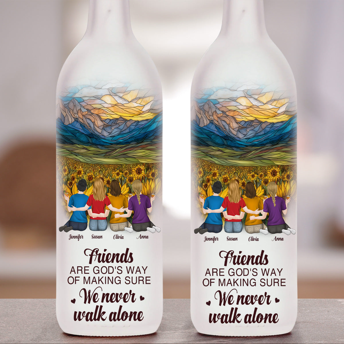 A Sister Is God Way - Personalized Custom Bottle Lamp