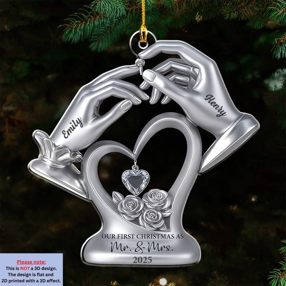 She Said Yes - Personalized Custom 3D Effect Acrylic Ornament