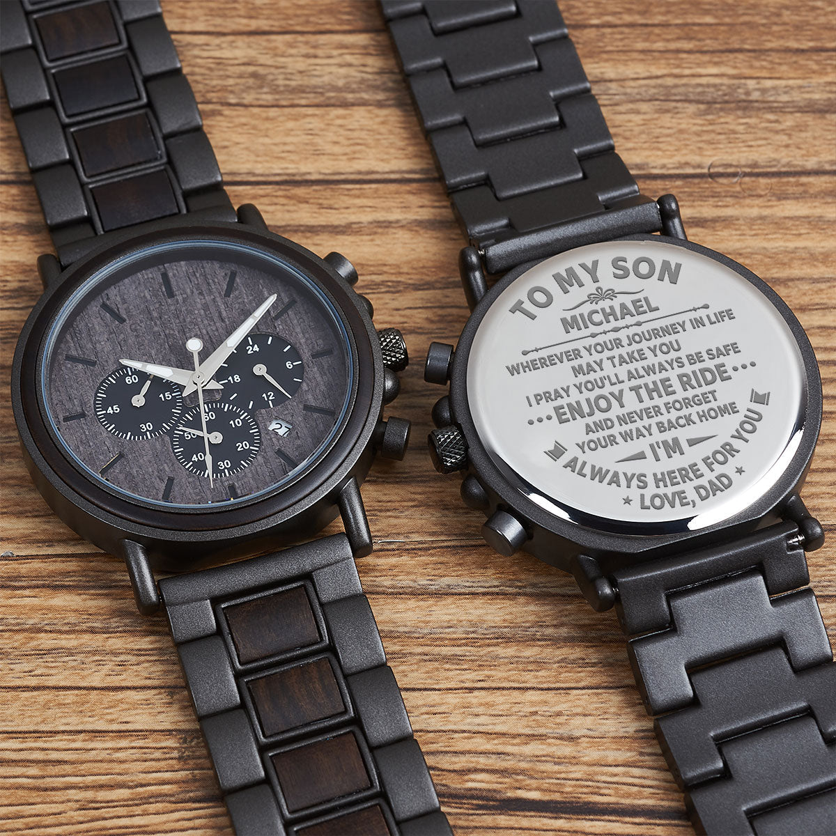To My Son - Personalized Engraved Wooden Watches GQ026