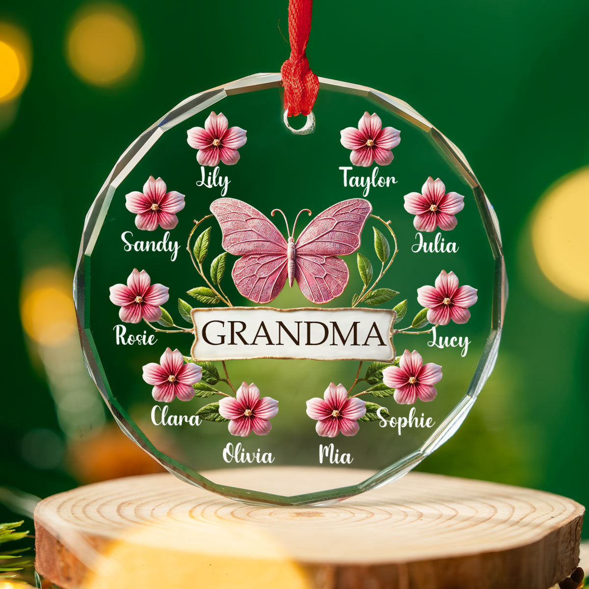 Love Being A Nana - Personalized Custom Glass Ornament