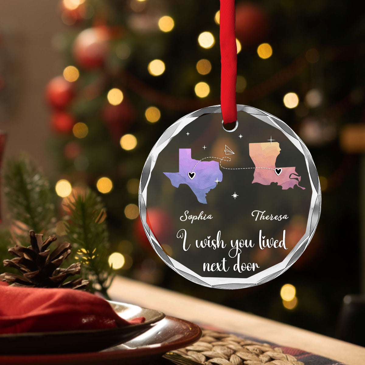 True Friendship Is A Precious Gift - Personalized Custom Glass Ornament