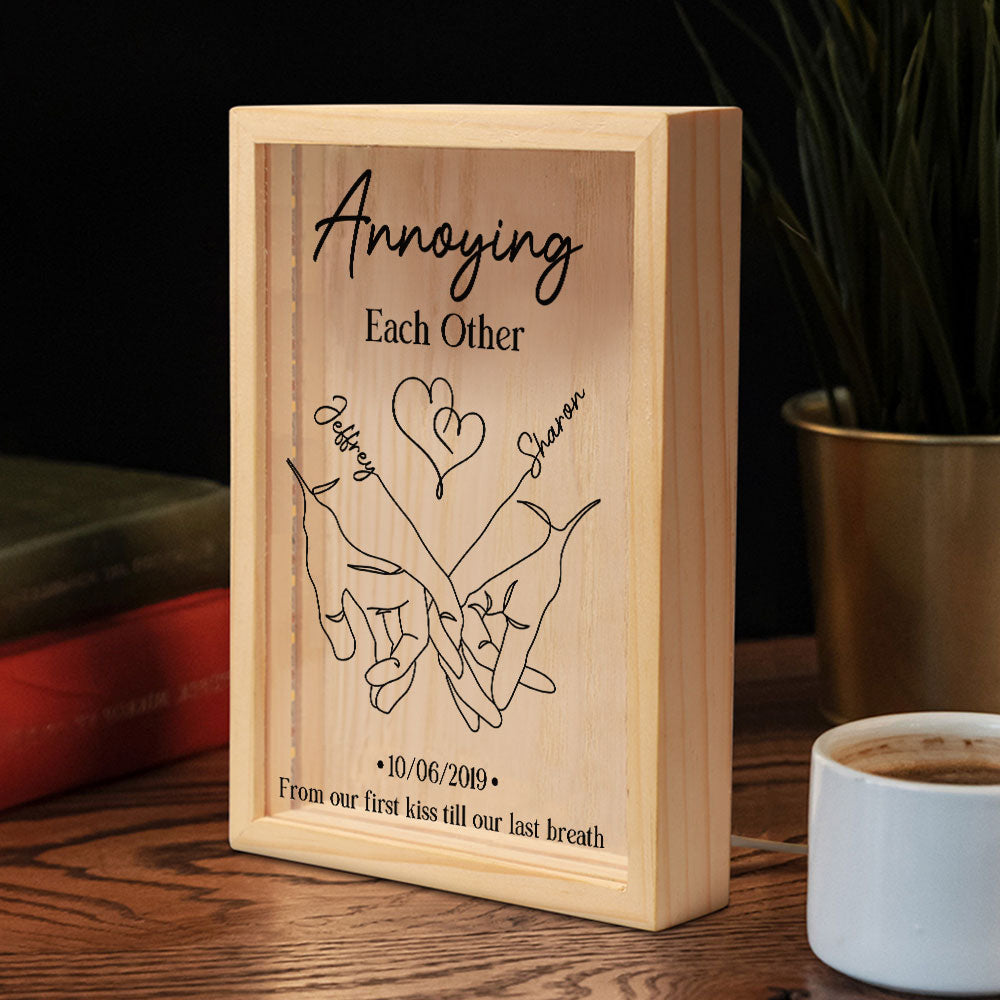 Annoying Each Other Forever Couple - Personalized Custom Frame Light Box