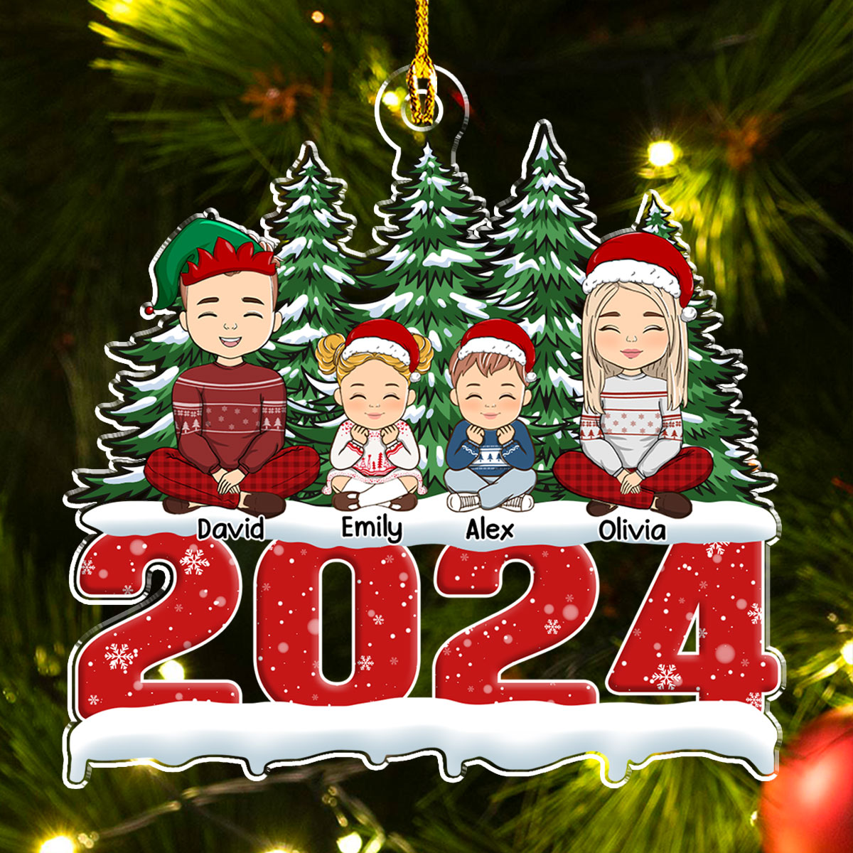 The Warmth Of A Family Love - Personalized Custom Acrylic Ornament