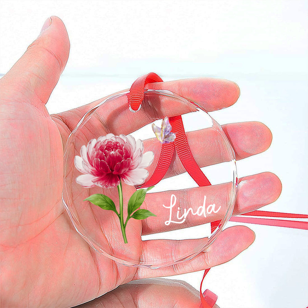 Flowers Lover - Personalized Custom Glass Ornament