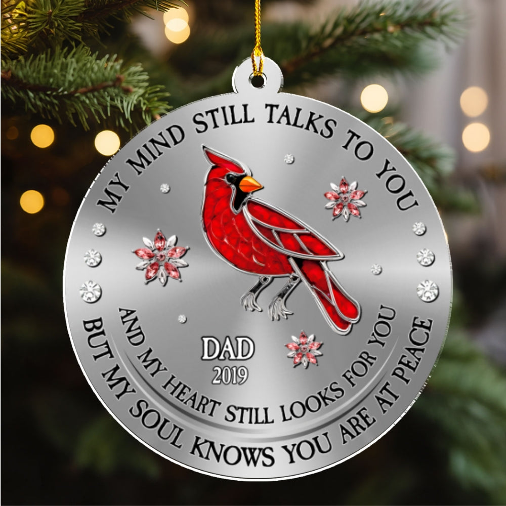 Cardinal Hummingbird My Mind My Heart My Soul - Personalized Custom Acrylic Ornament