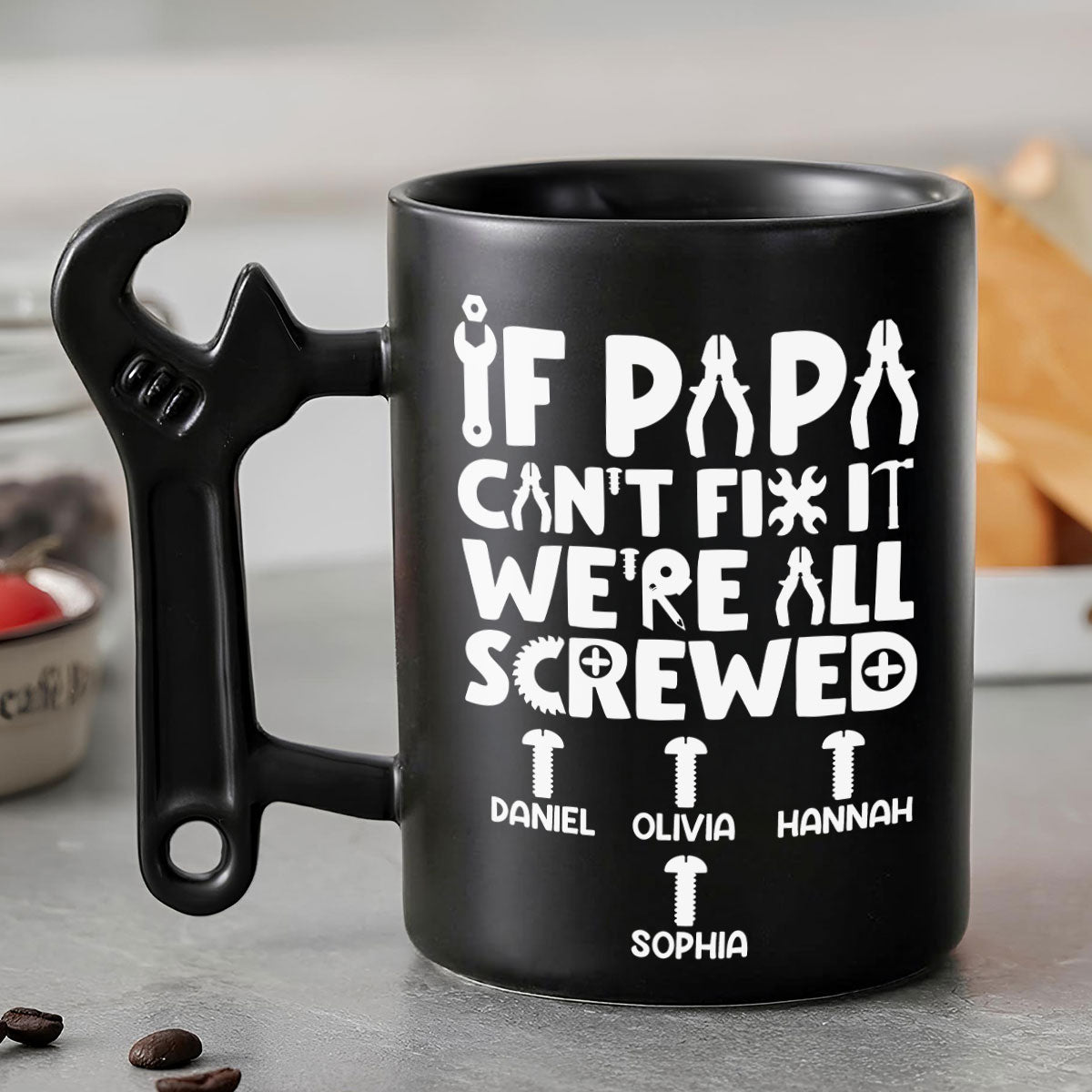 We're All Screwed â€?Personalized Custom Wrench Handle Mug