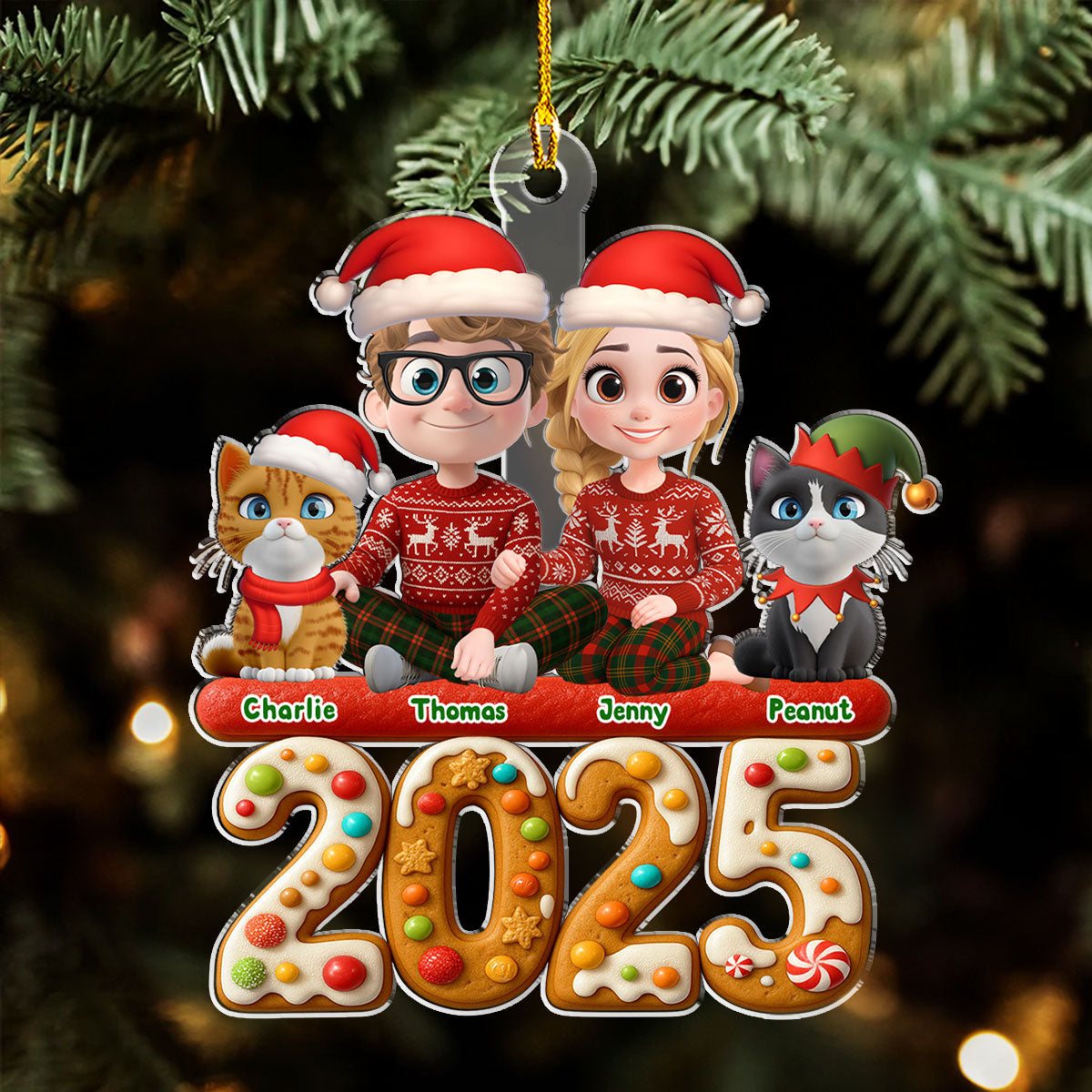 We And Our Cat Version 3 - Personalized Custom Acrylic Ornament