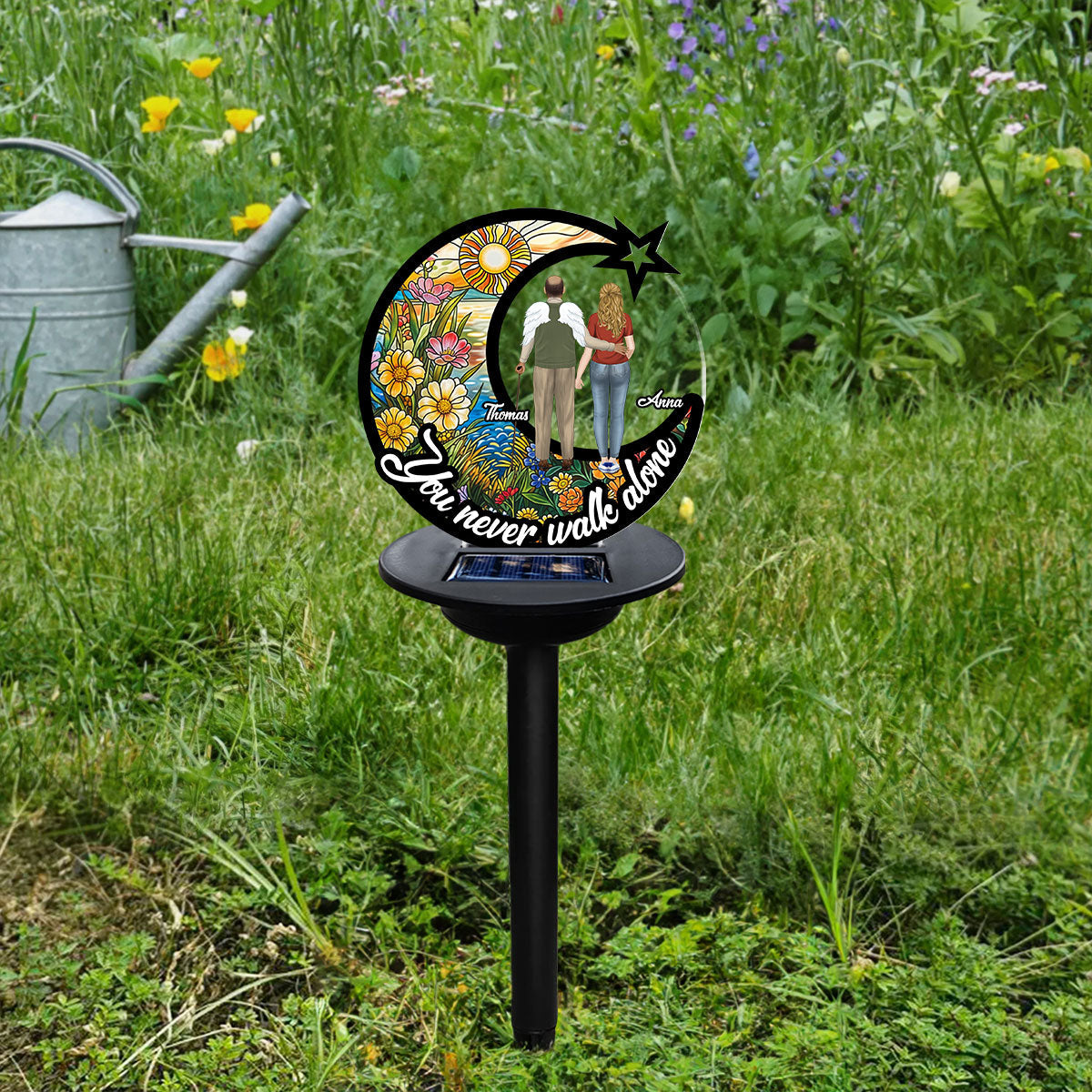 You Never Walk Alone - Personalized Custom Solar Light