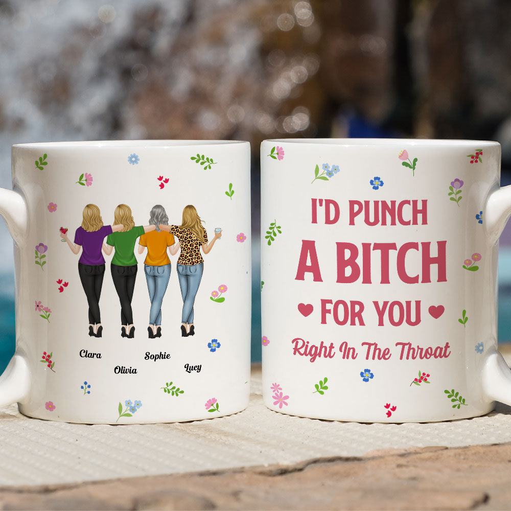 Punch Bitch Besties - Personalized Custom Coffee Mug