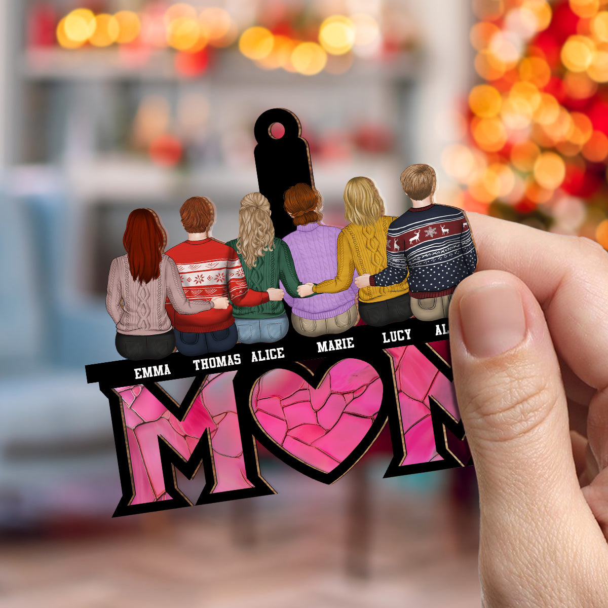 Mother And Daughter Bond - Personalized Custom Suncatcher Ornament