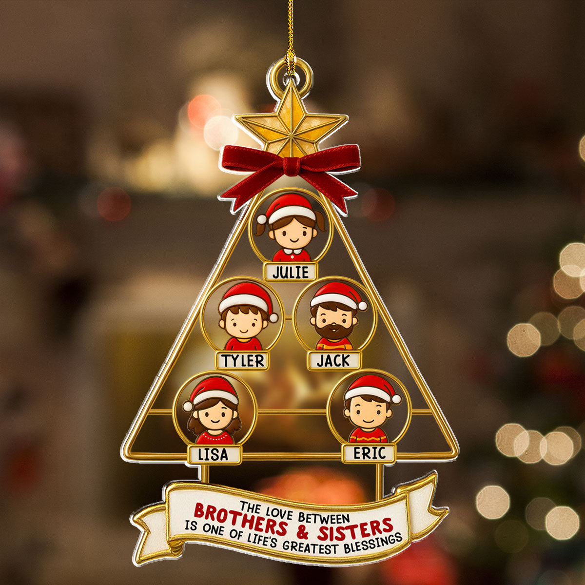 Siblings Memories Tree - Personalized Custom Acrylic Ornament