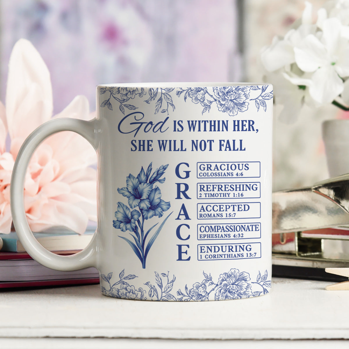 Grace Carries Her Through Storms - Personalized Custom Coffee Mug