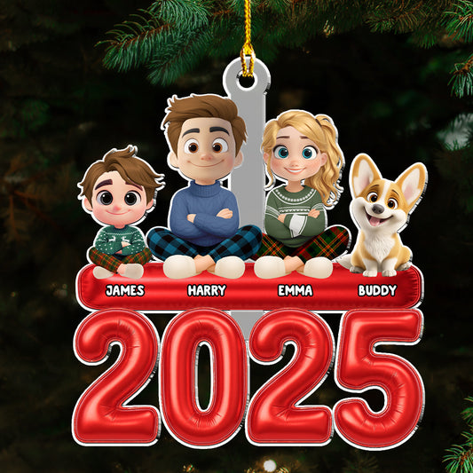 Santa Favorite Family - Personalized Custom Acrylic Ornament