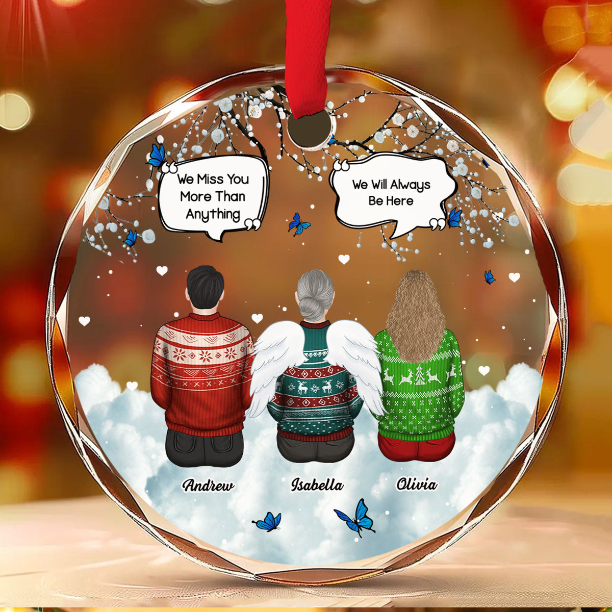 They Still Talk About You - Personalized Custom Glass Ornament