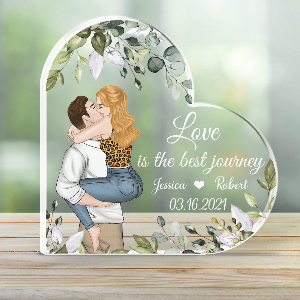 Love Is The Best Journey - Personalized Custom Acrylic Plaque