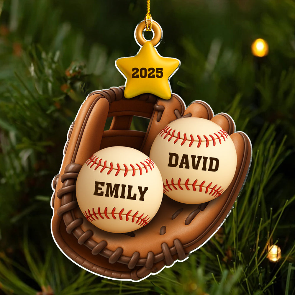 Baseball Family - Personalized Custom Acrylic Ornament