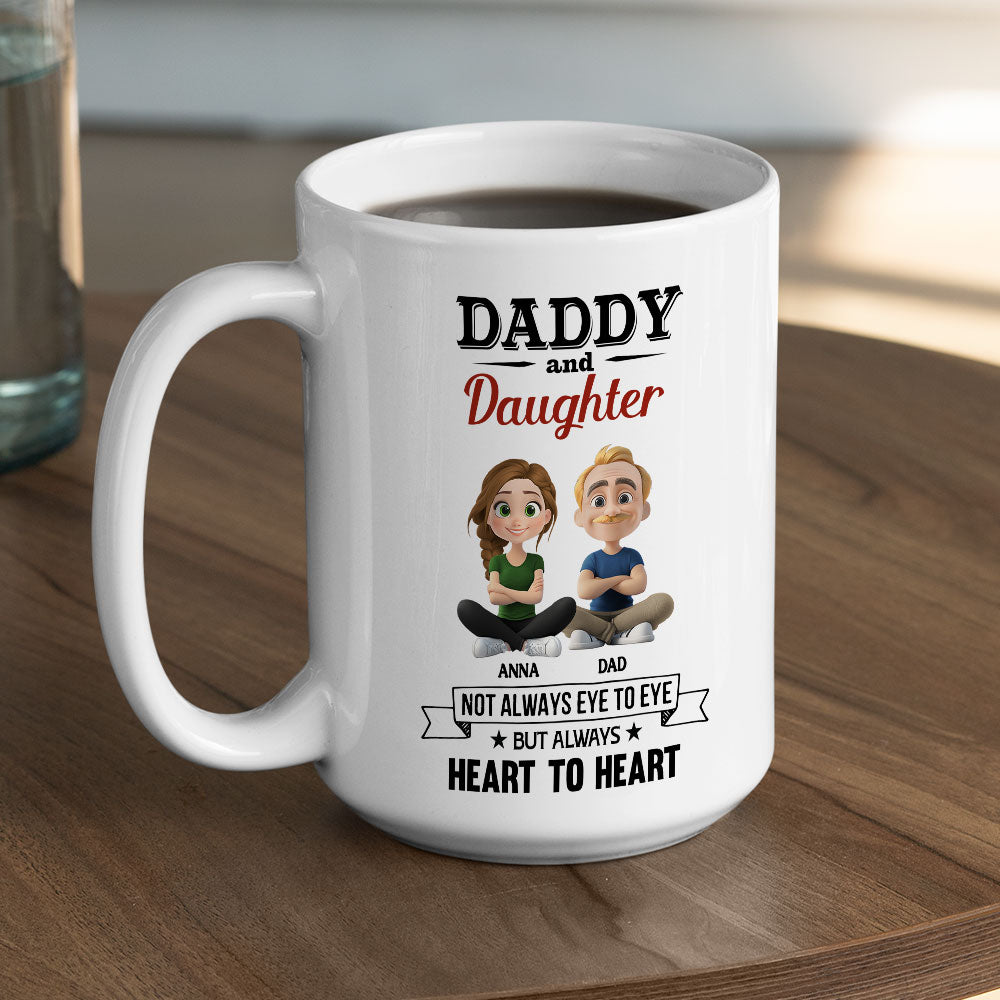Daddy And Daughter - Personalized Custom Coffee Mug