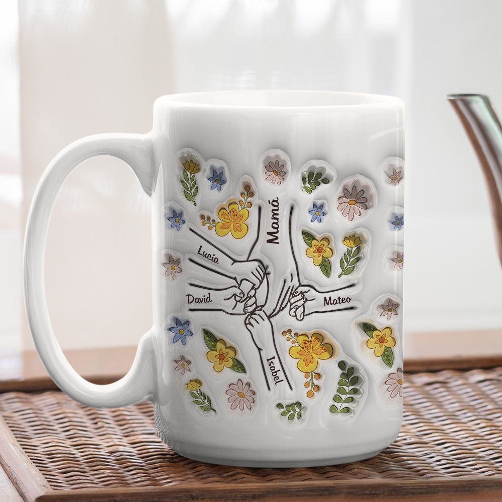 Tú Sostienes Nuestras Manos, También Nuestros Corazones - Taza Personalizada con Efecto Inflado 3D
