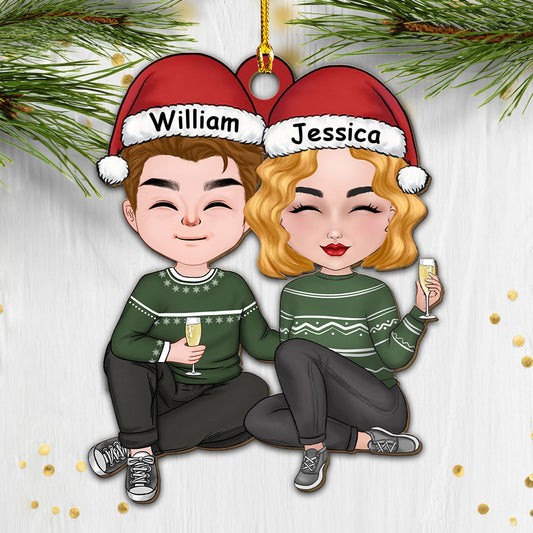 Cheers To A Merry Christmas - Personalized Custom Wood Ornament