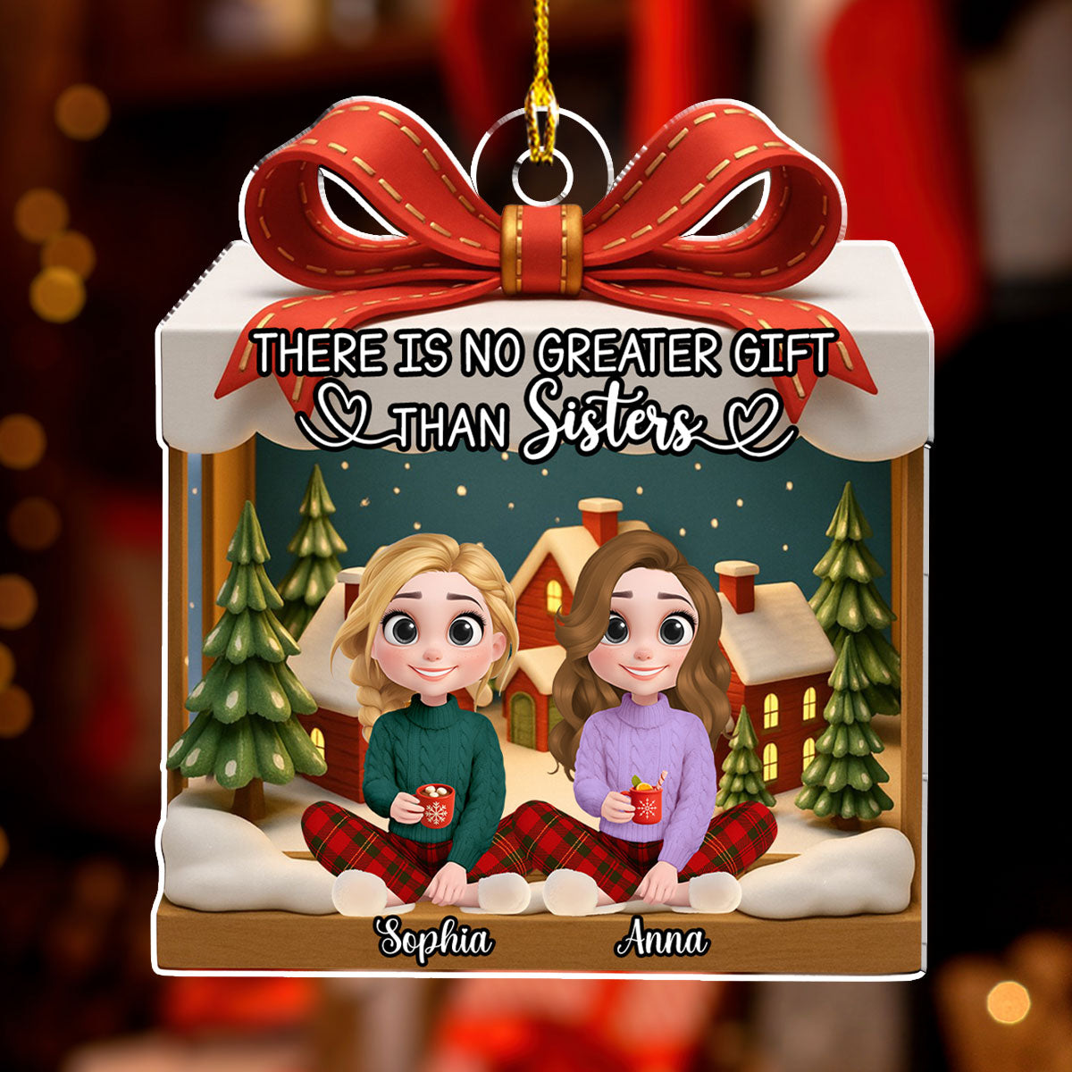 Best Friends Christmas Gift - Personalized Custom Acrylic Ornament