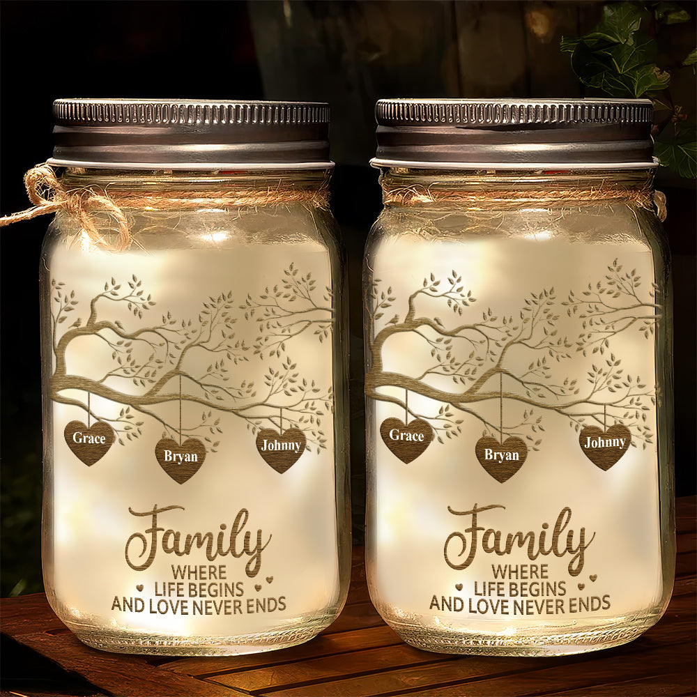 The Greatest Blessing - Personalized Custom Mason Jar Light