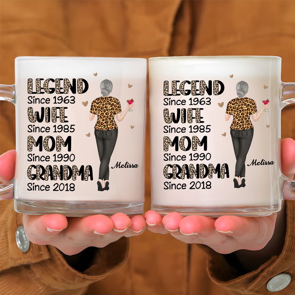 Legend Wife Mom Grandma - Personalized Custom Glass Mug